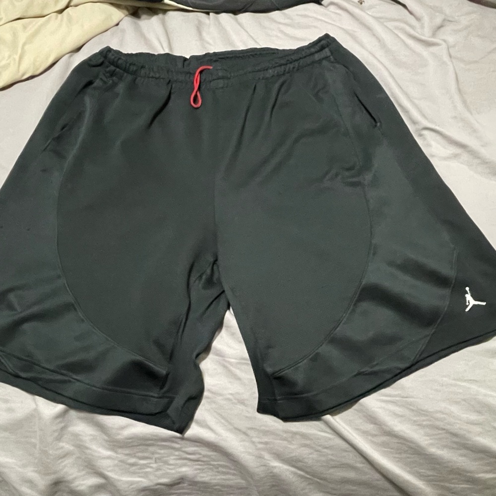 Jordan Black Athletic Shorts with White Logo